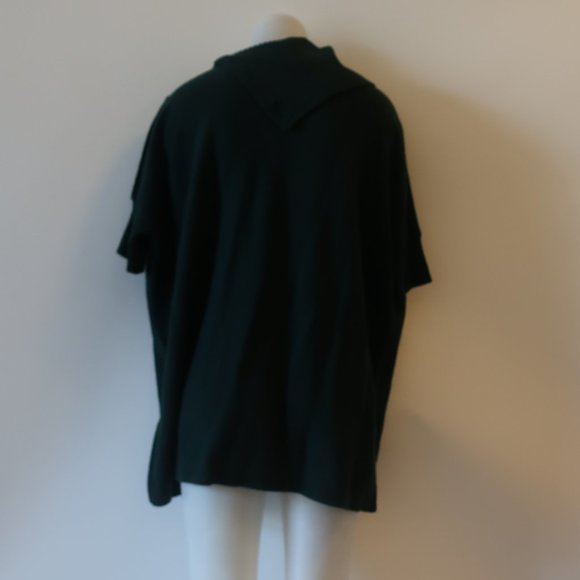 WOMENS GUIDO LOMBARDI GREEN WOOL CASHMERE BLEND SHORT SLEEVE SWEATER S * - Picture 10 of 14